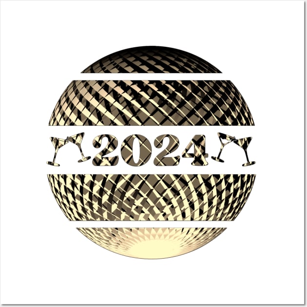 2024 in gold Wall Art by Bailamor